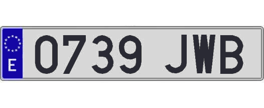0739JWB matricula larga