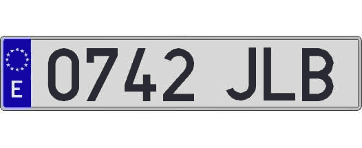 0742JLB matricula larga