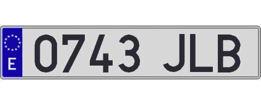 0743JLB matricula larga
