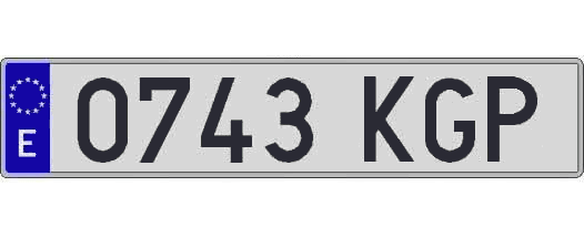 0743KGP matricula larga