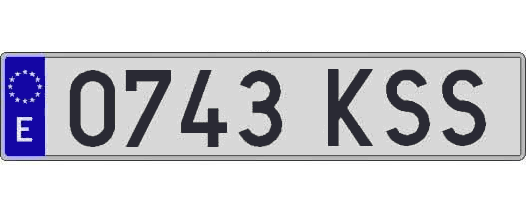 0743KSS matricula larga