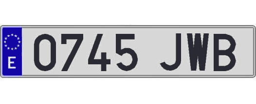 0745JWB matricula larga