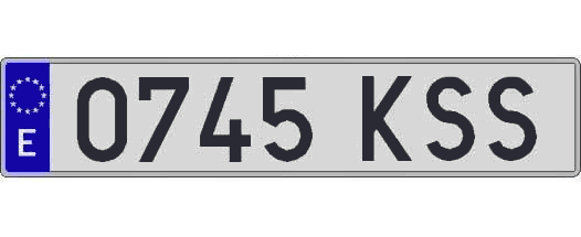 0745KSS matricula larga