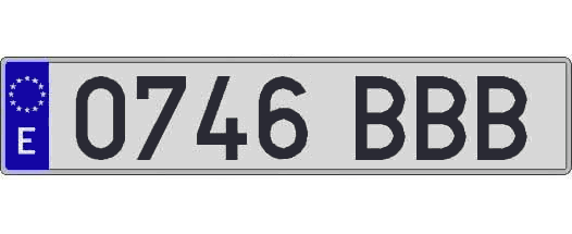0746BBB matricula larga