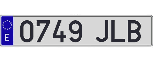 0749JLB matricula larga