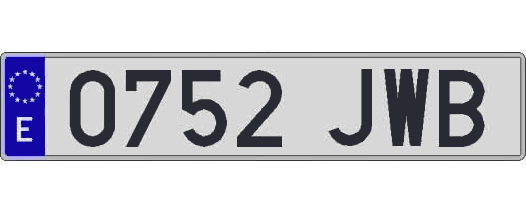 0752JWB matricula larga