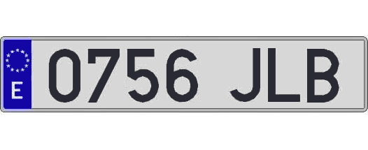 0756JLB matricula larga