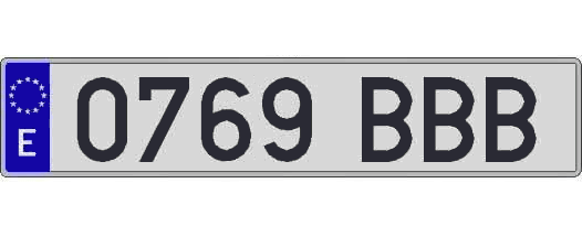0769BBB matricula larga