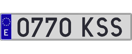 0770KSS matricula larga