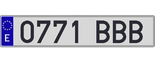 0771BBB matricula larga