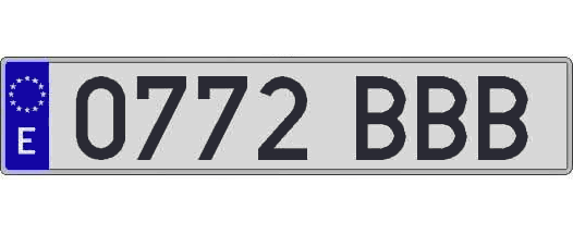 0772BBB matricula larga