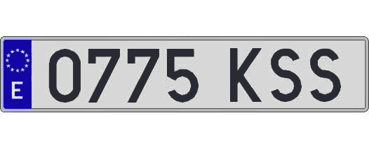 0775KSS matricula larga