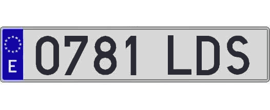 0781LDS matricula larga