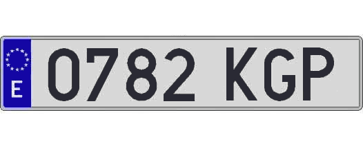 0782KGP matricula larga