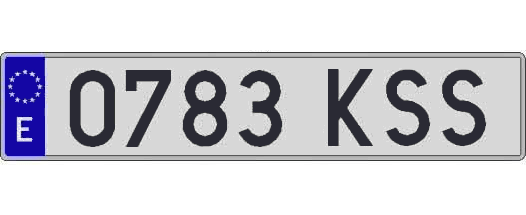 0783KSS matricula larga