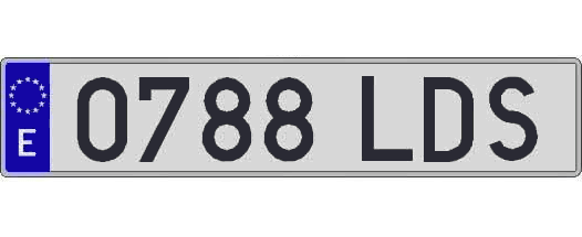 0788LDS matricula larga