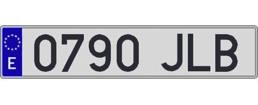 0790JLB matricula larga