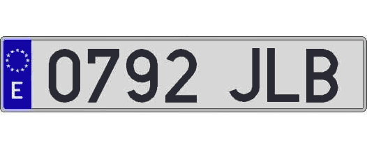 0792JLB matricula larga