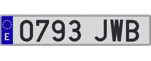 0793JWB matricula larga