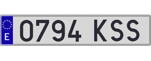 0794KSS matricula larga