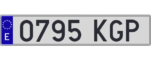 0795KGP matricula larga