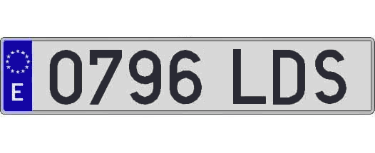 0796LDS matricula larga