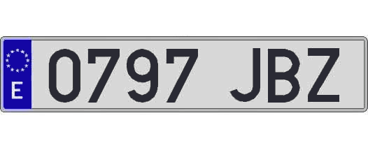 0797JBZ matricula larga