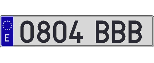 0804BBB matricula larga