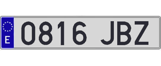 0816JBZ matricula larga