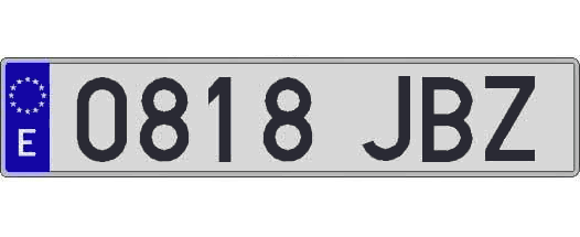 0818JBZ matricula larga