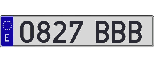 0827BBB matricula larga