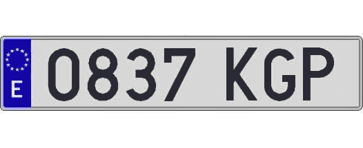 0837KGP matricula larga