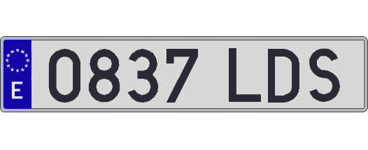 0837LDS matricula larga