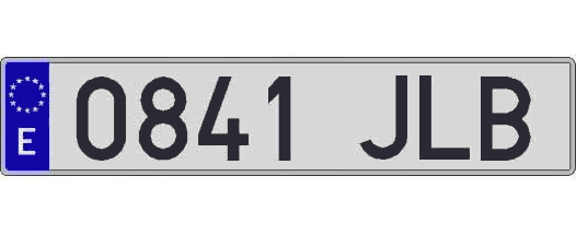 0841JLB matricula larga