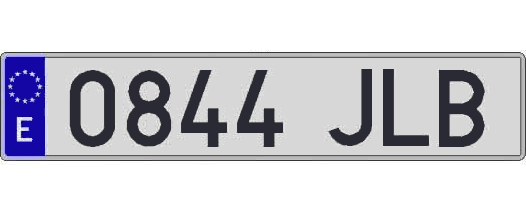 0844JLB matricula larga