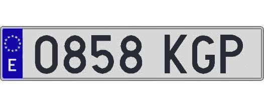 0858KGP matricula larga