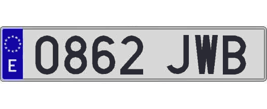 0862JWB matricula larga