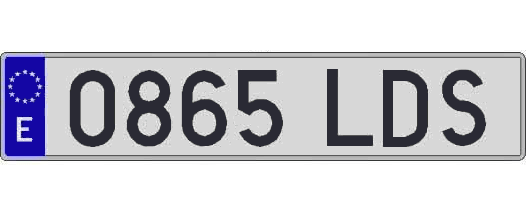 0865LDS matricula larga