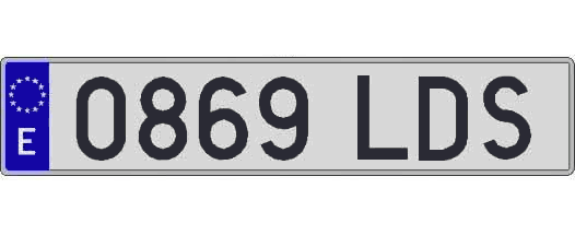 0869LDS matricula larga