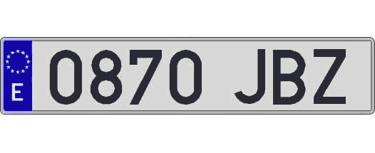 0870JBZ matricula larga