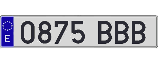 0875BBB matricula larga