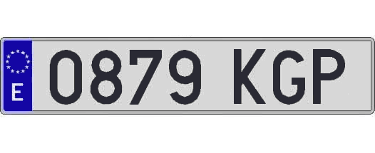 0879KGP matricula larga