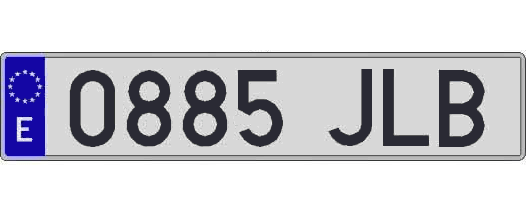 0885JLB matricula larga