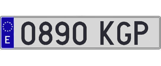 0890KGP matricula larga