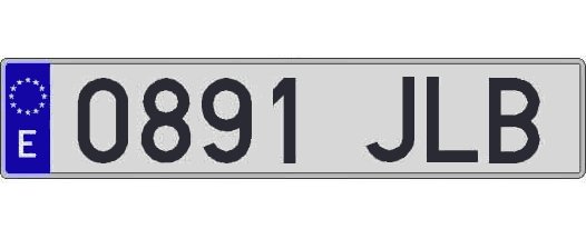 0891JLB matricula larga