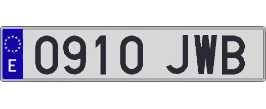 0910JWB matricula larga