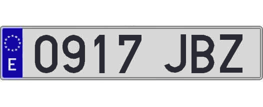 0917JBZ matricula larga