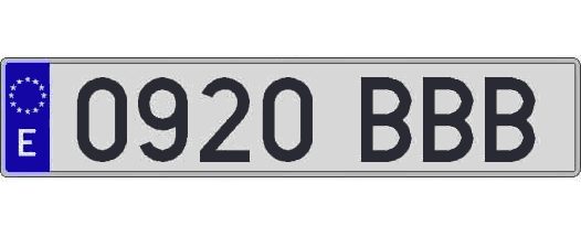 0920BBB matricula larga