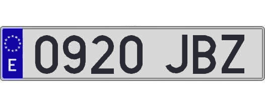 0920JBZ matricula larga