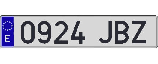 0924JBZ matricula larga